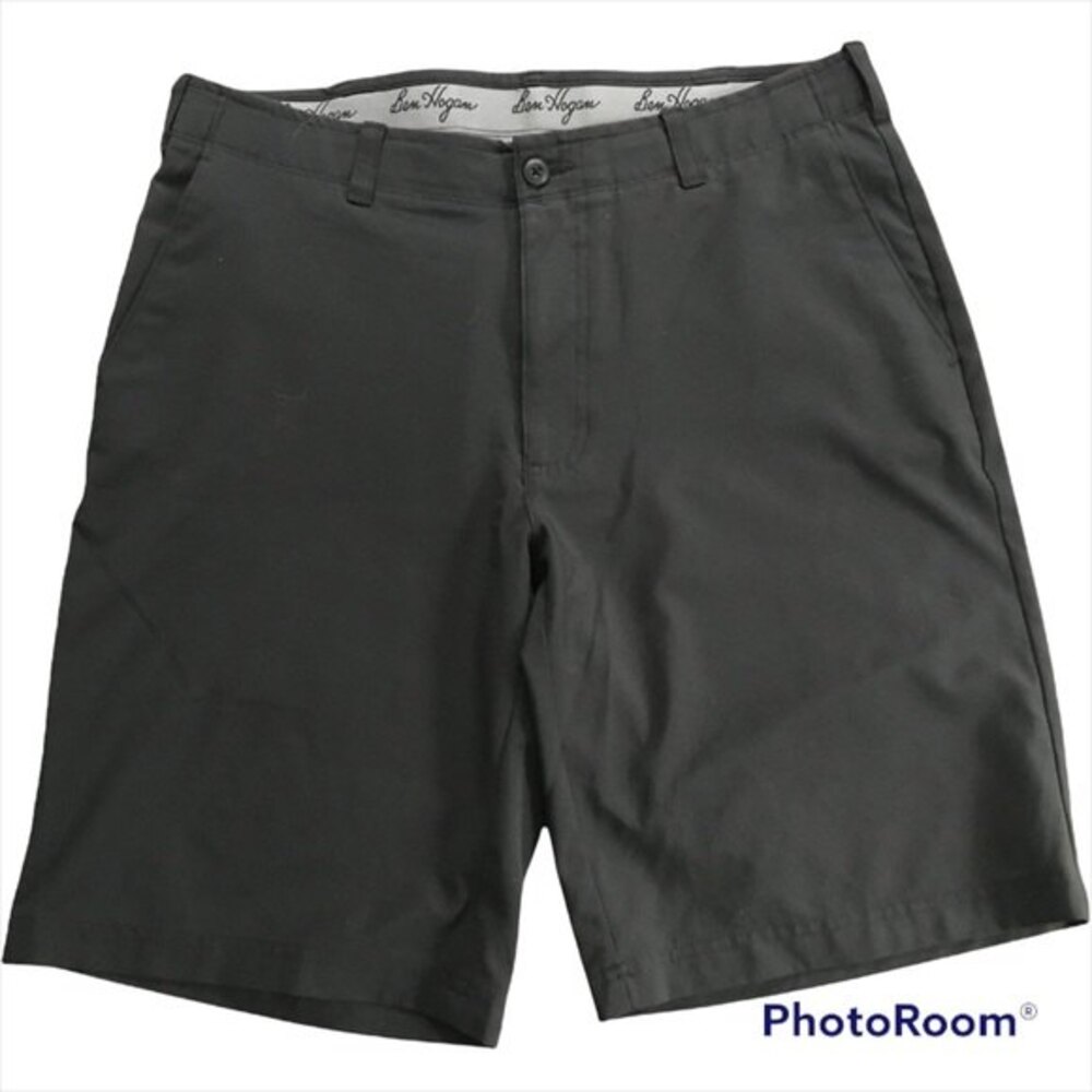 Ben Hogan Flat Front Shorts Black Size 34 Waist Golf Outdoor Active